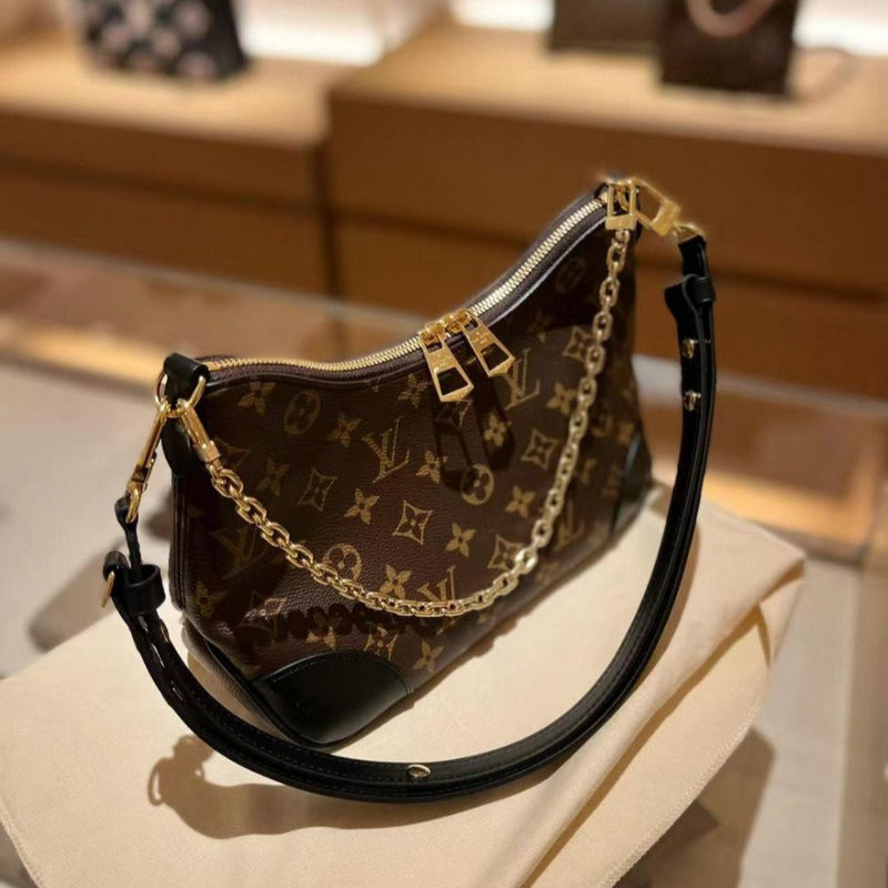 루이비통 불로뉴 모노그램 캔버스 숄더백 블랙 상세설명 이미지