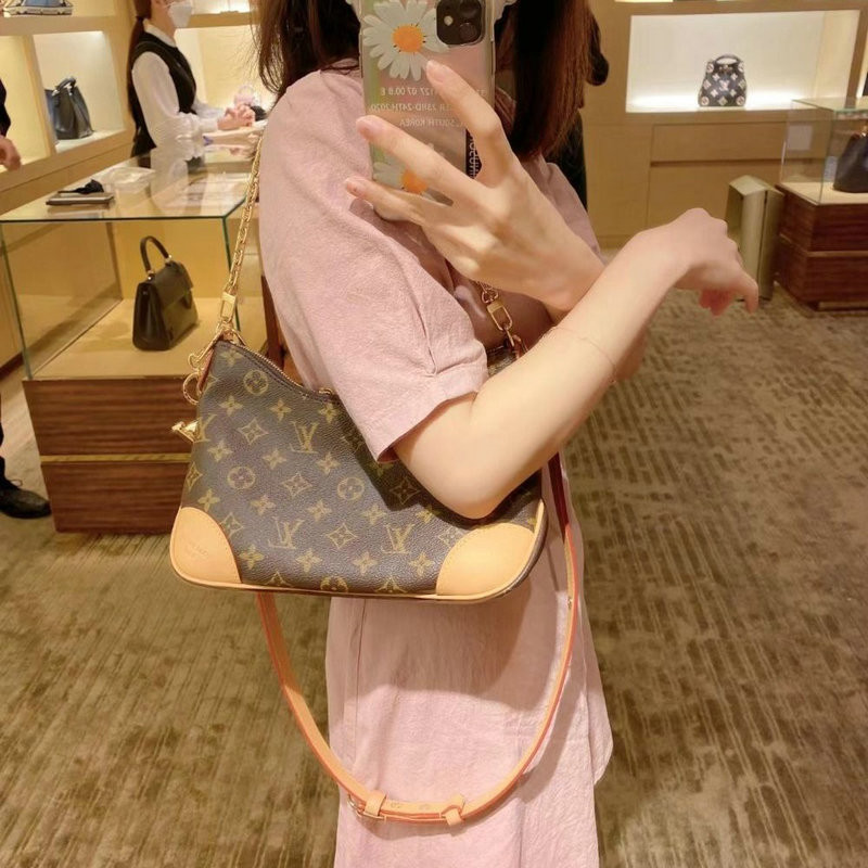 루이비통 불로뉴 모노그램 여성 숄더 백 브라운 이미지 4